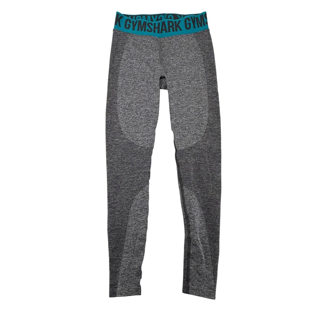 Gymshark Flex High Waisted Seamless Leggings Womens XS Gray Teal Activewear